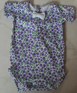 Body floral para bebê
