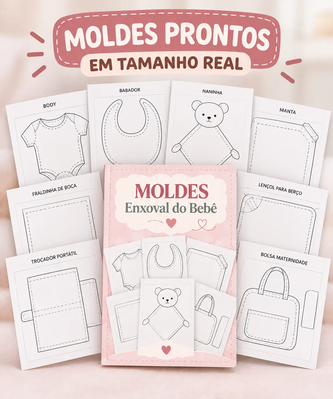 Kit digital Costura Baby com moldes prontos para imprimir